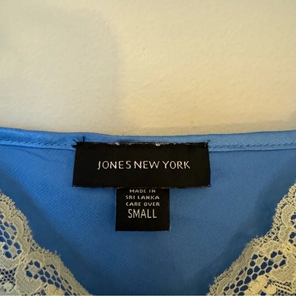 ❌ SOLD ❌ Vintage Jones New York Blue Mini Slip Dress - Picture 5 of 6
